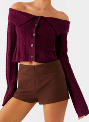 All Hours Cable Knit - Plum