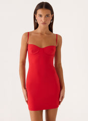 Ame Underwire Mini Dress - Red