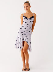 Amor Flock Hanky Mini Dress - Lilac