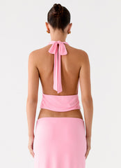 Ashi Cowl Top - Pink