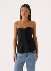 Elindra Strapless Top - Black