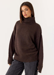 Gabrielle Knit Sweater - Chocolate