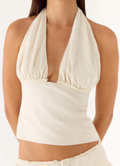 Josephina Halter Top - Oat