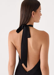 Lexia Halter Mini Dress - Black