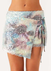 Loranza Sequin Mini Skirt - Sea Splash