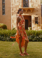 Lou Midi Dress - Sunset Floral