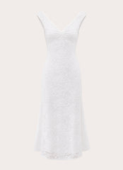 Love Street Lace Midi Dress - White