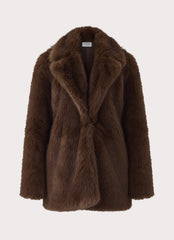 Lunaria Faux Fur Jacket - Brown