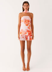 Manon Scarf Mini Dress - Blushing Blossom