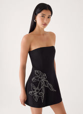 Marta Strapless Mini Dress - Black