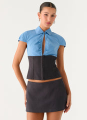 Mirna Micro Skort - Charcoal