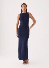 Monroe Knit Maxi Dress - Royal Blue