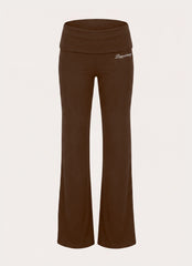 Muse Roll Waist Pants - Chocolate