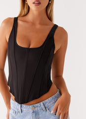 Narelle Corset Top - Black
