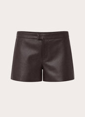 Nirado PU Mini Shorts - Chocolate
