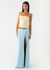 Ocean Plunge Maxi Skirt - Blue