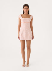Peaches Mini Dress - Peach
