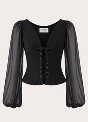Phantom Long Sleeve Top - Black