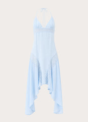 Prilla Asymmetric Midi Dress - Blue