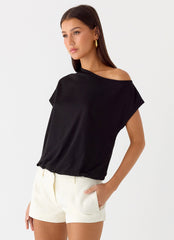 Raeni Off Shoulder Top - Black