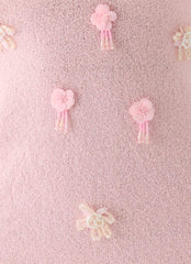Roa Embellished Knit Mini Dress - Pink