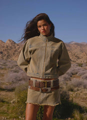 Roman Darts Jean Jacket - Vintage Tan Wash