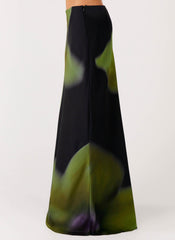 Rosetta Maxi Skirt - Lime Flower