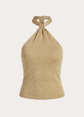 Sabine Halter Top - Gold