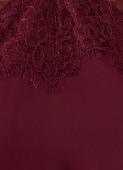 Samaria Halter Mini Dress - Burgundy