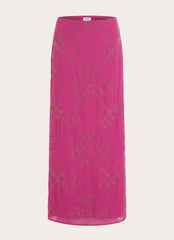 Secret Spot Maxi Skirt - Berry Kiss