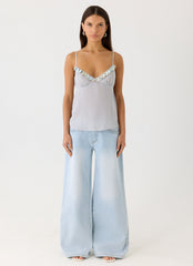 Selina Cami Top - Misty Blue