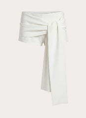 Sherlyn Sash Mini Shorts - White