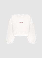 Signature Cropped Sweatshirt - Ivory
