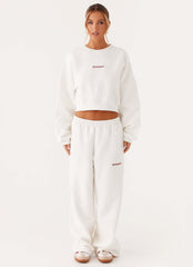 Signature Cropped Sweatshirt - Ivory
