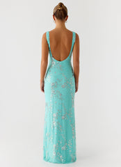 Silvana Maxi Dress - Aqua