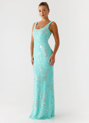 Silvana Maxi Dress - Aqua