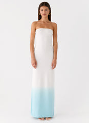 Soft Spoken Knit Maxi Dress - Blue Ombre