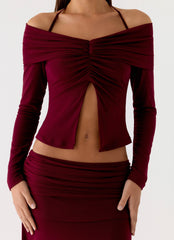Thorness Long Sleeve Top - Plum