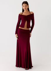 Thorness Long Sleeve Top - Plum