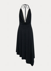 Vena Beaded Midi Dress - Black