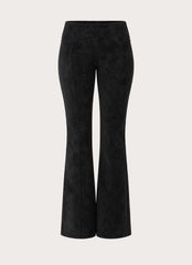 Wild Fire Faux Suede Low Rise Pant - Black