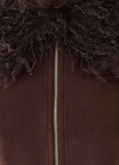 Wild Hide Faux Suede Jacket - Chocolate