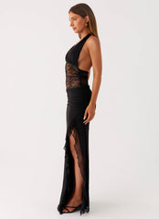 Wrenna Halter Neck Maxi Dress - Black