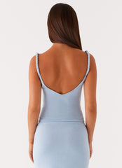 Anastasia Knit Top - Blue