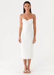 Asling Bustier Midi Dress - White