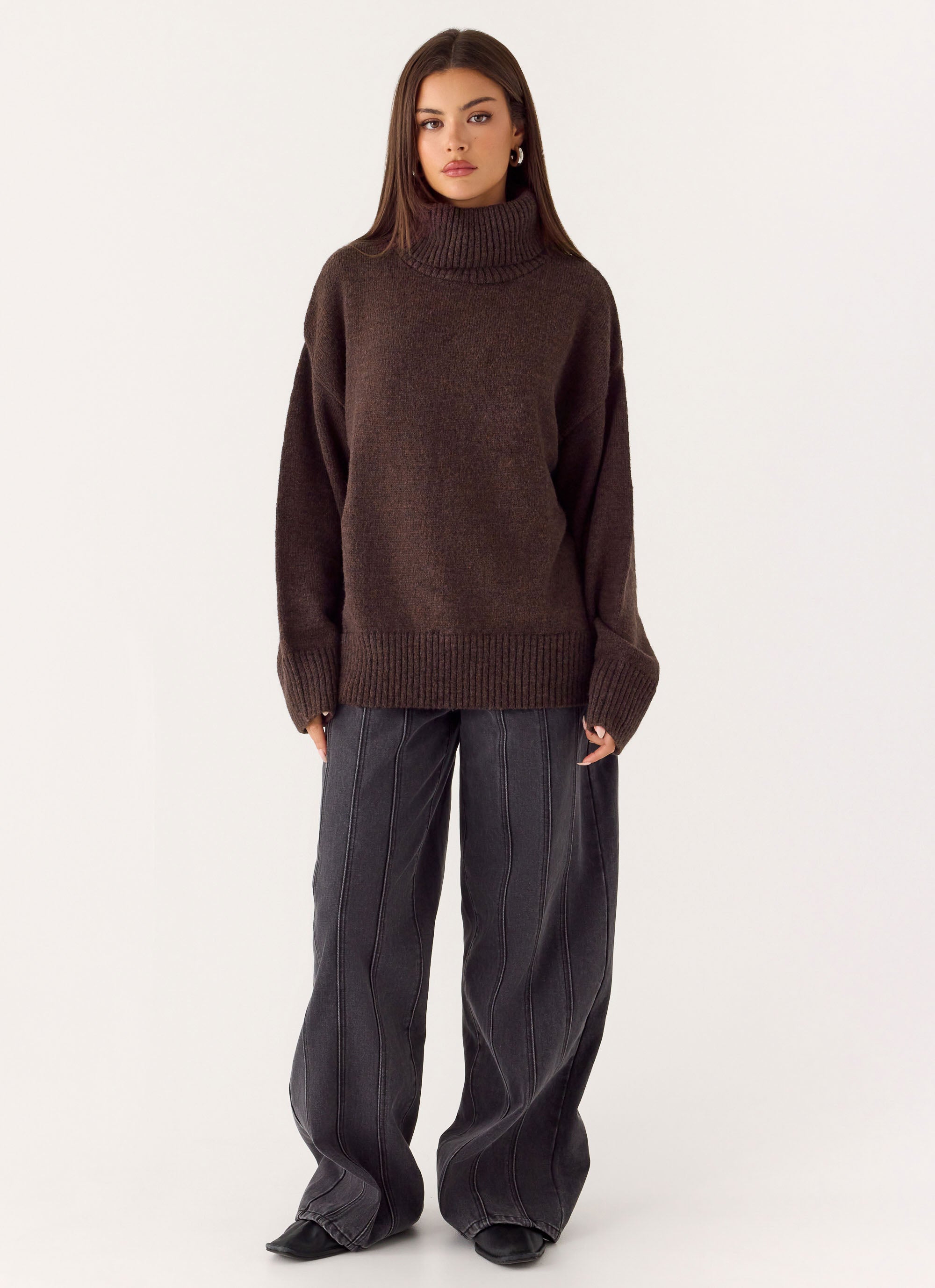 Gabrielle Knit Sweater - Chocolate