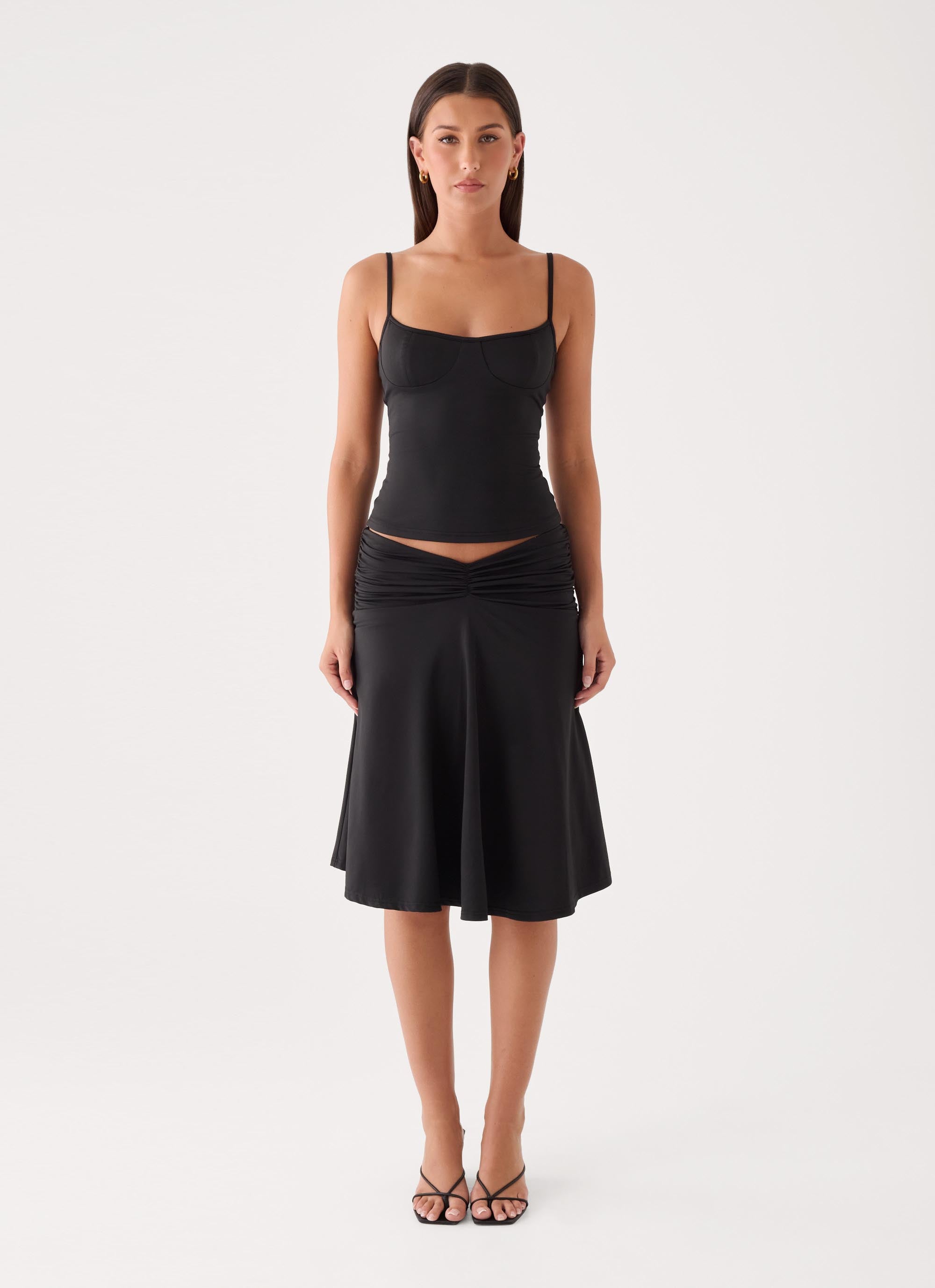 Madelyne Jersey Top - Black