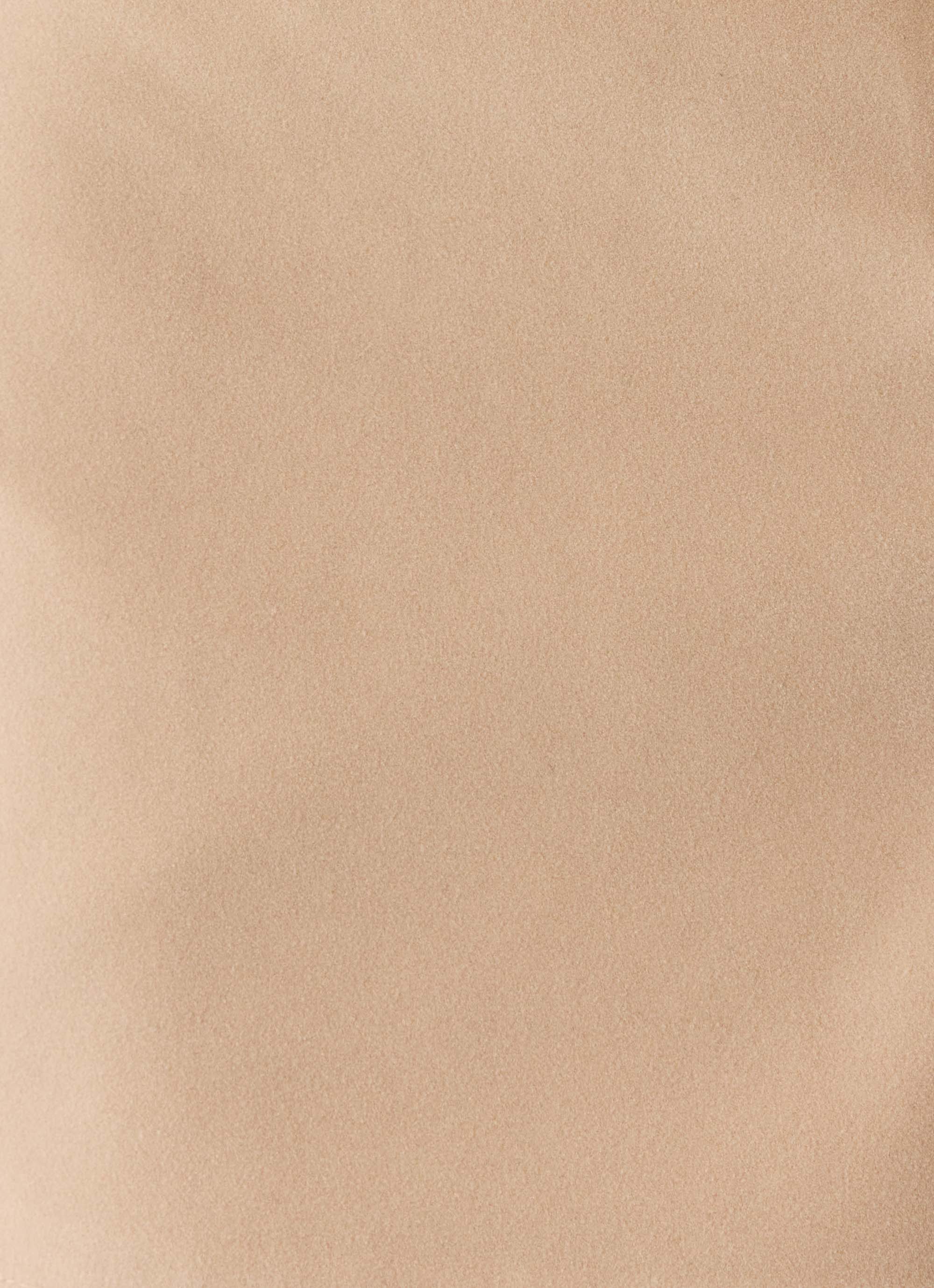 Milae Faux Suede Asymmetrical Jacket - Beige