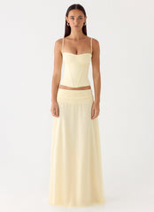 Natalya Maxi Skirt - Yellow