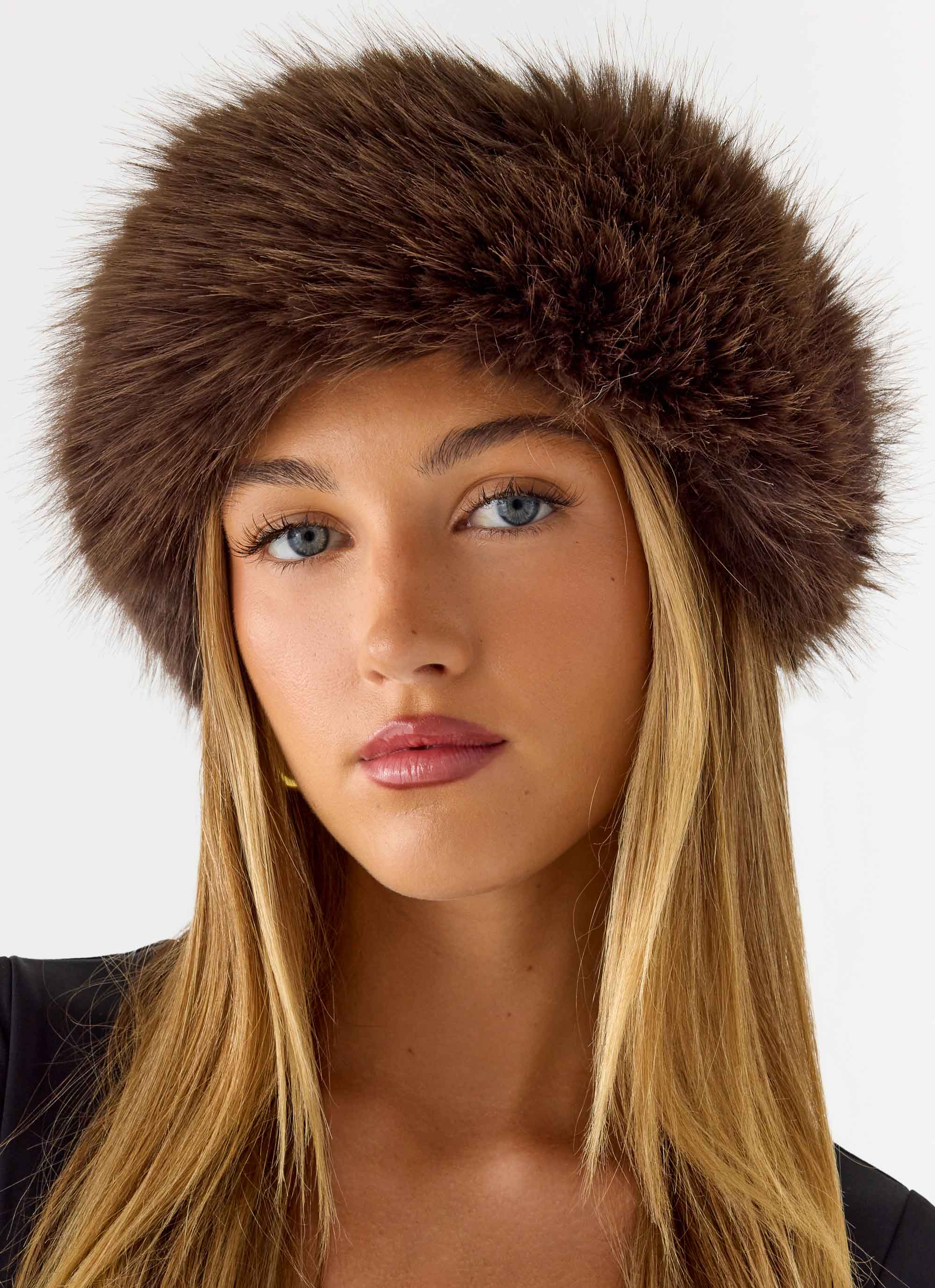 North Pole Faux Fur Headband - Chocolate